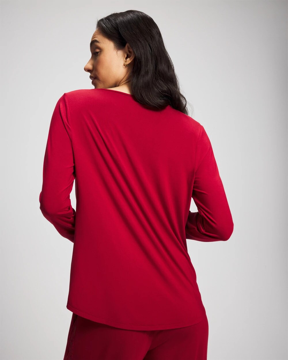 Soma Lace Long Sleeve Pajama Top