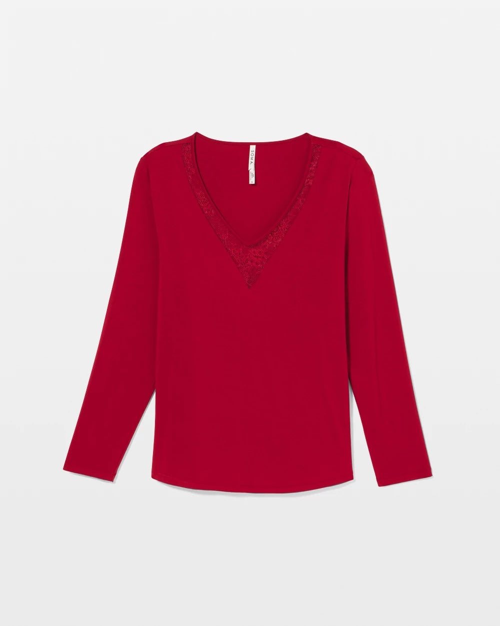 Soma Lace Long Sleeve Pajama Top