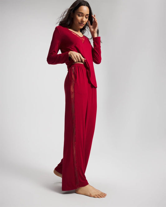 Soma Lace Relaxed Wide Leg Pajama Pant