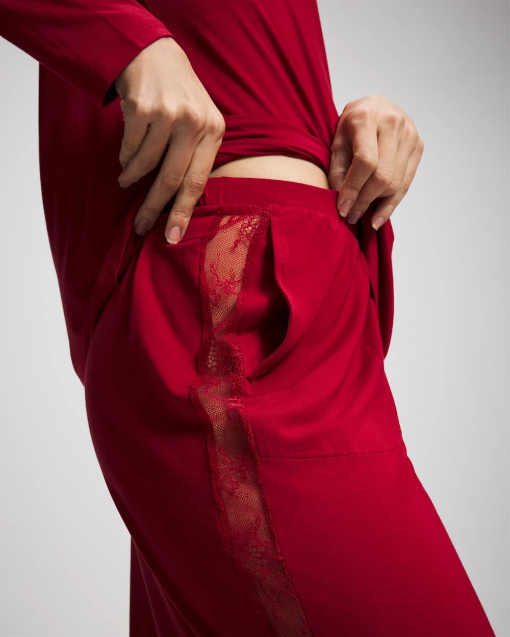 Soma Lace Relaxed Wide Leg Pajama Pant