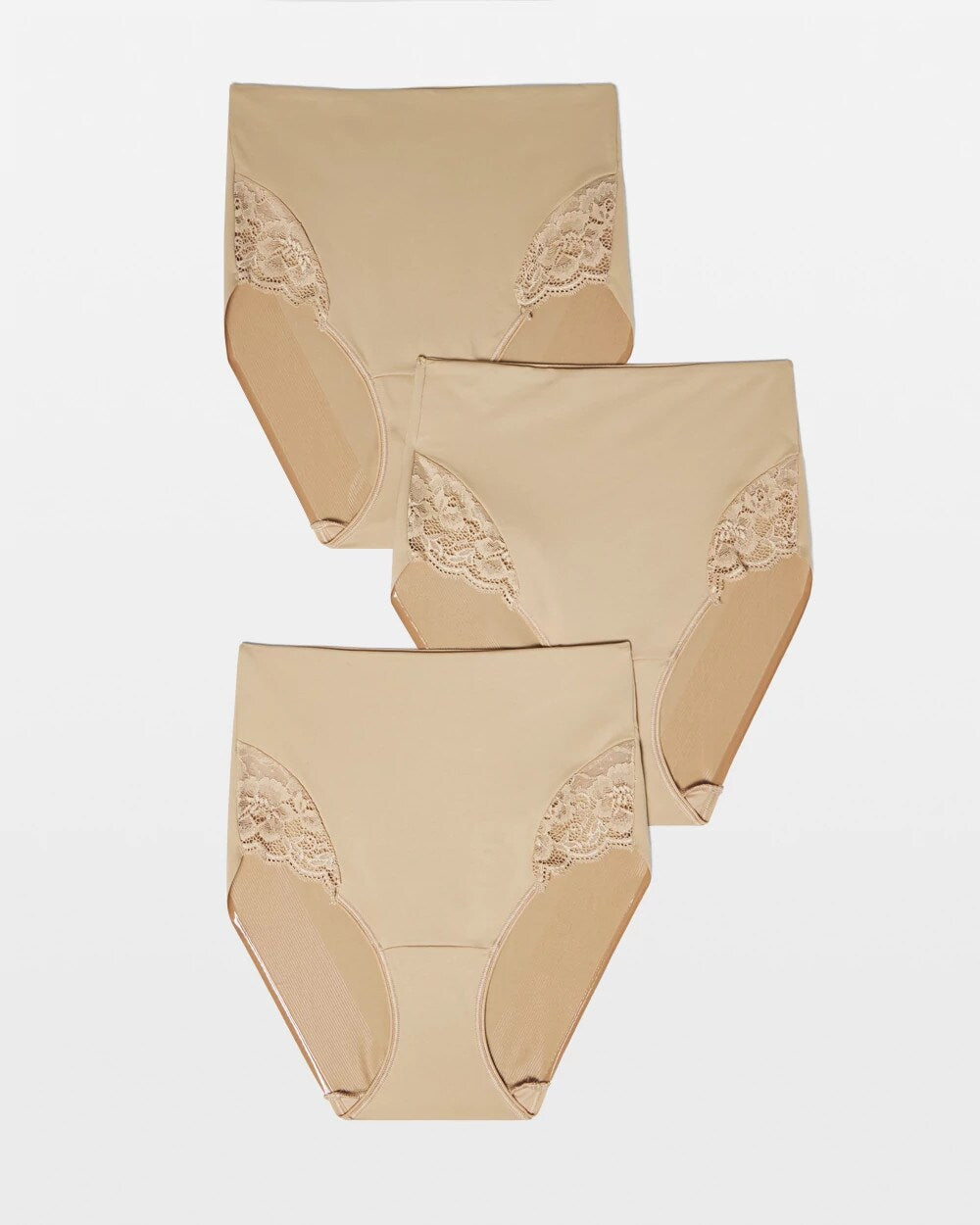 Soma Tummy High-Waist Brief Panty with Lace 3 Pack