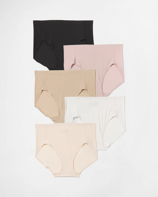 Soma Soft Stretch Modern Brief Panty 5 Pack