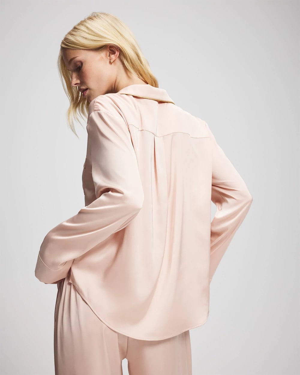 Soma Long Sleeve Notch Collar Pajama Top