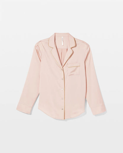 Soma Long Sleeve Notch Collar Pajama Top