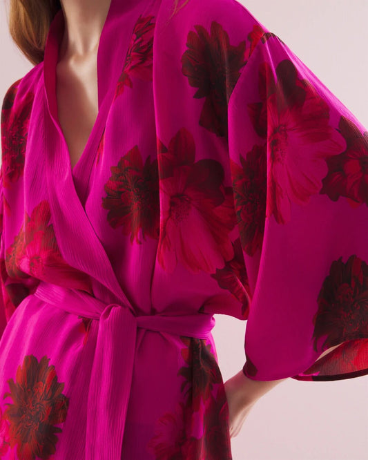 Soma Silk Chiffon Short Robe