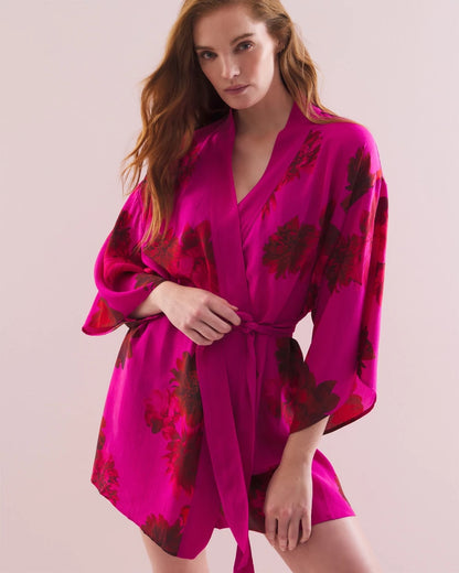 Soma Silk Chiffon Short Robe