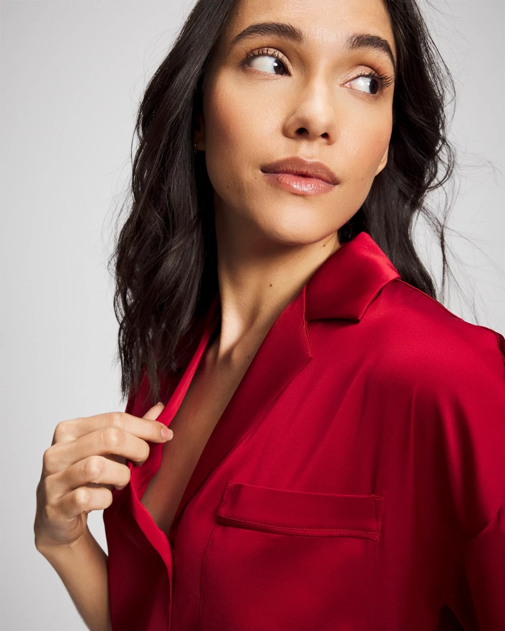 Soma Short Sleeve Notch Collar Pajama Top