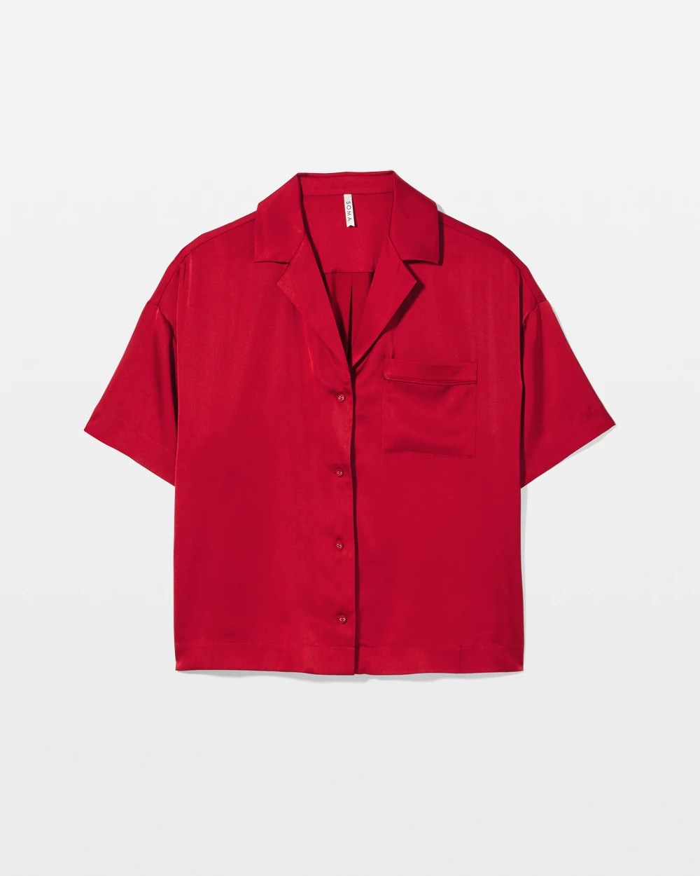 Soma Short Sleeve Notch Collar Pajama Top