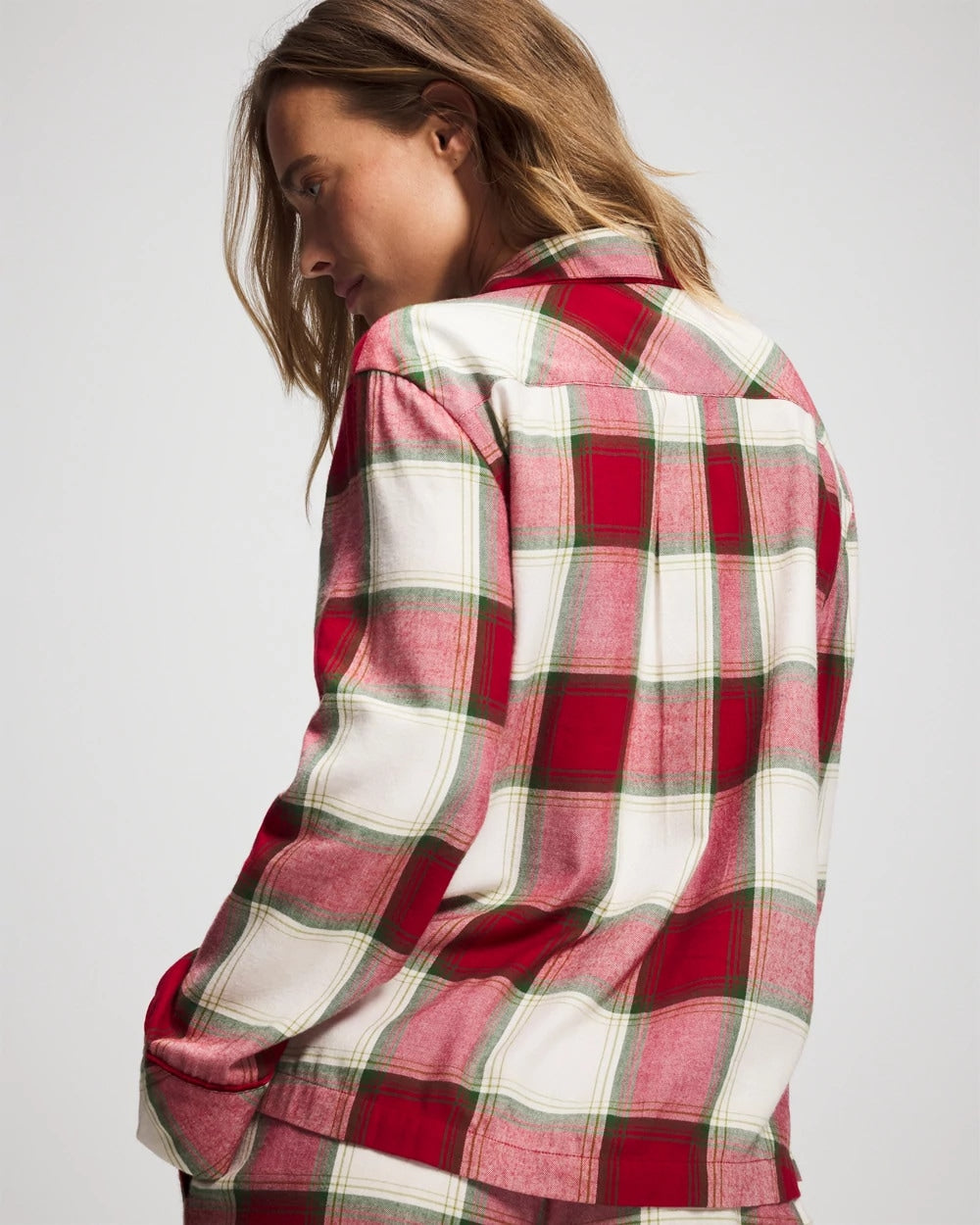 Soma Long-Sleeve Notch Collar Pajama Top