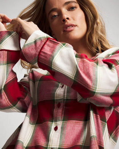 Soma Long-Sleeve Notch Collar Pajama Top