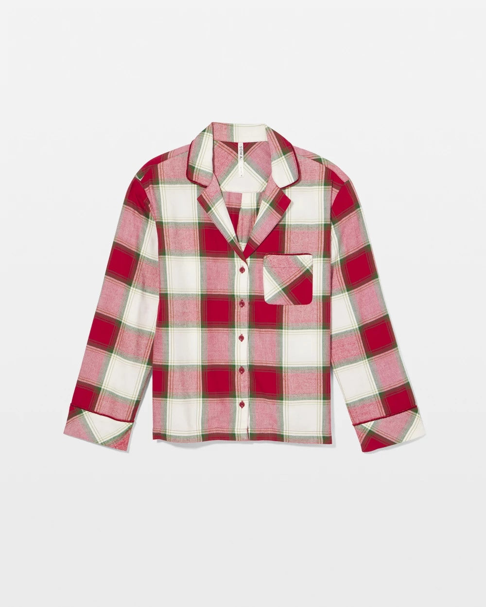 Soma Long-Sleeve Notch Collar Pajama Top