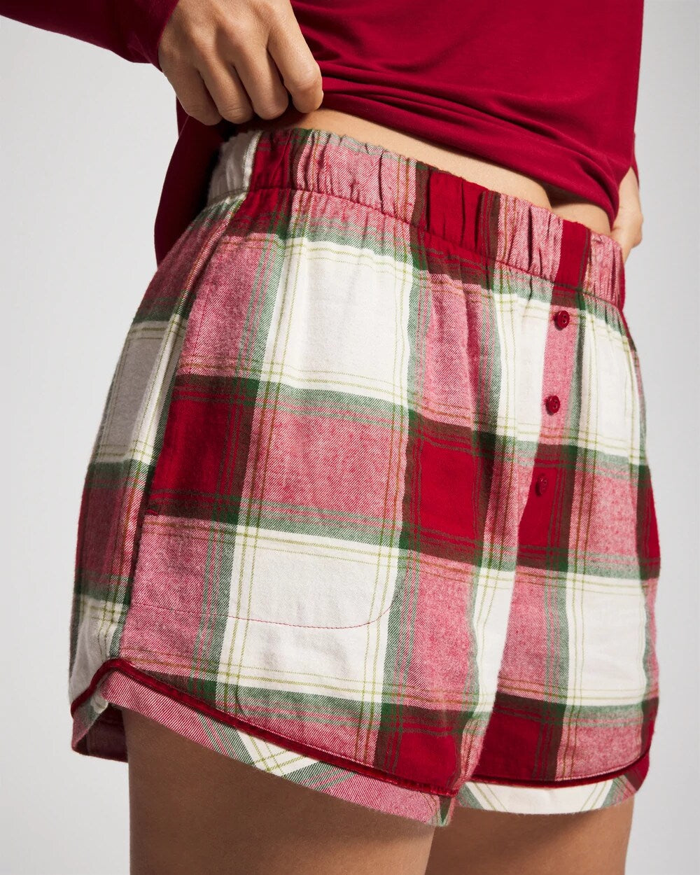 Soma Velvet Piped Boxer Pajama Short