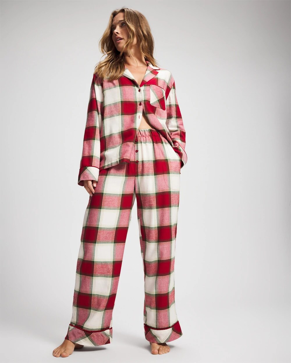 Soma Velvet Piped Relaxed Pajama Pant
