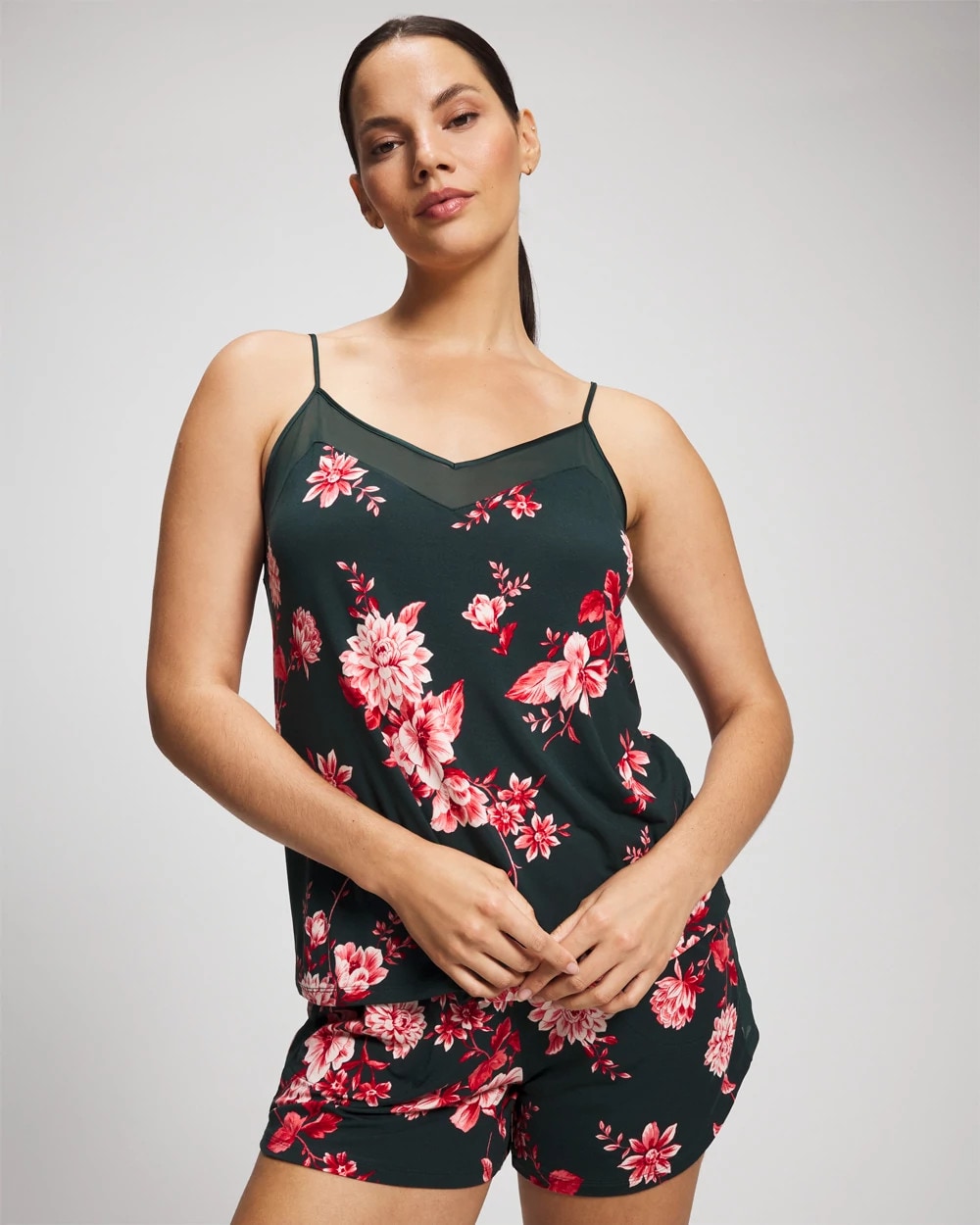 Soma Mesh Trim Pajama Cami