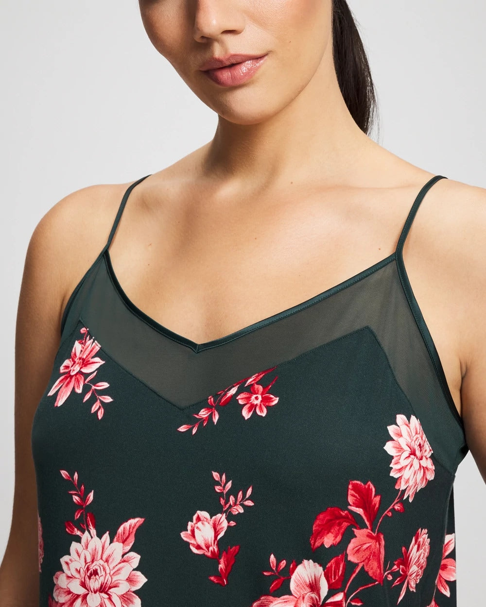 Soma Mesh Trim Pajama Cami
