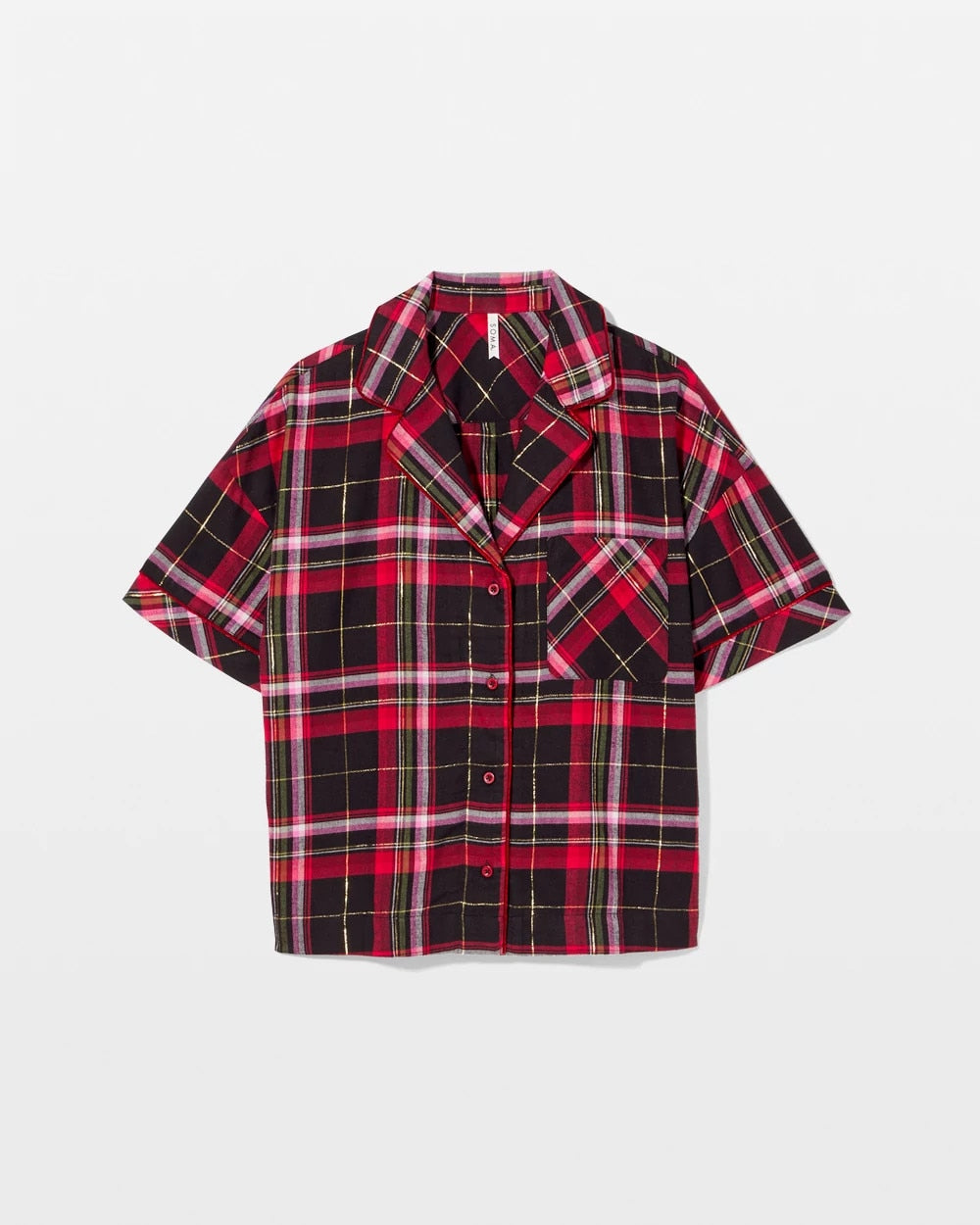 Soma Short Sleeve Notch Collar Pajama Top