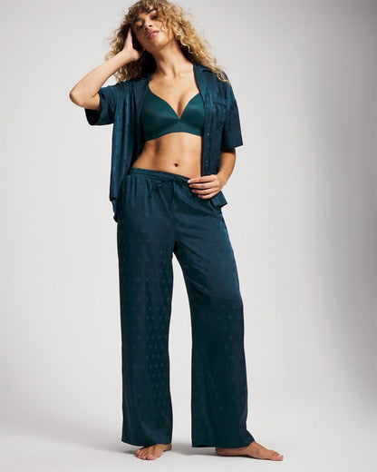 Soma Jacquard Dot Relaxed Notch Collar Pajama Top