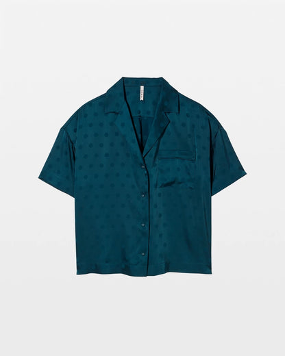 Soma Jacquard Dot Relaxed Notch Collar Pajama Top
