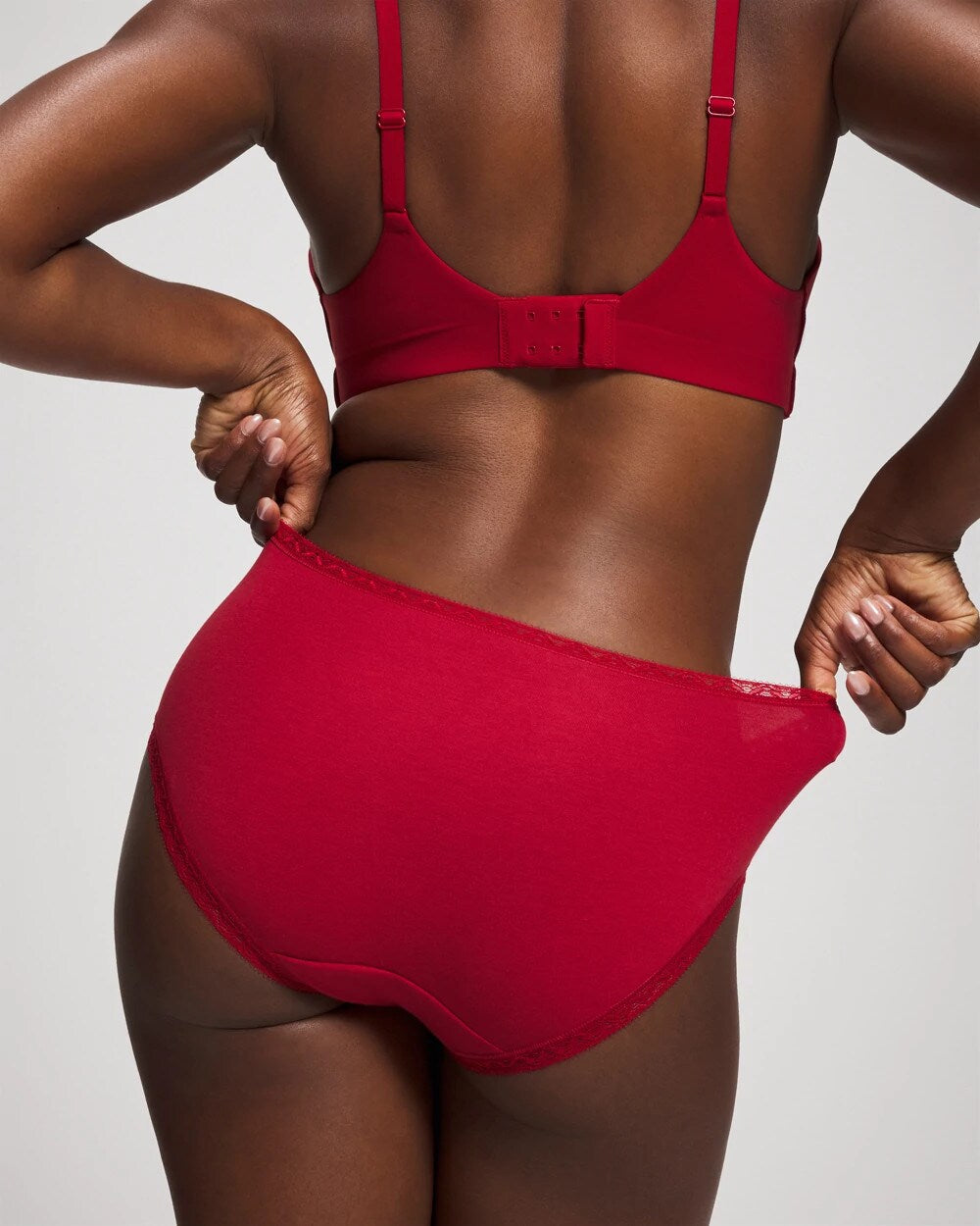Soma Cotton Hipster Panty with Lace Trim