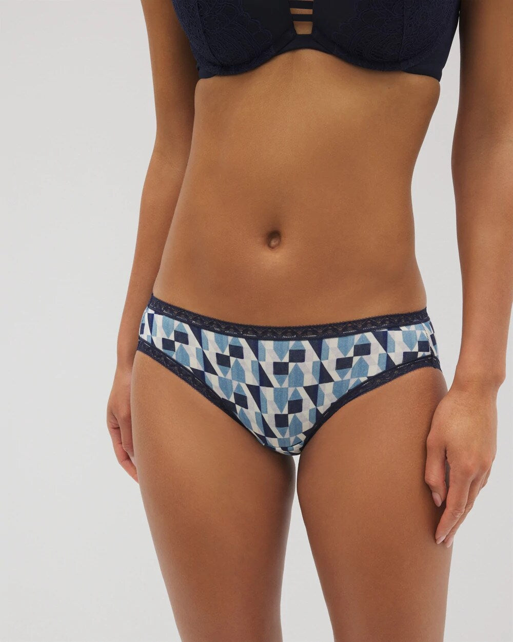 Soma Cotton Hipster Panty with Lace Trim