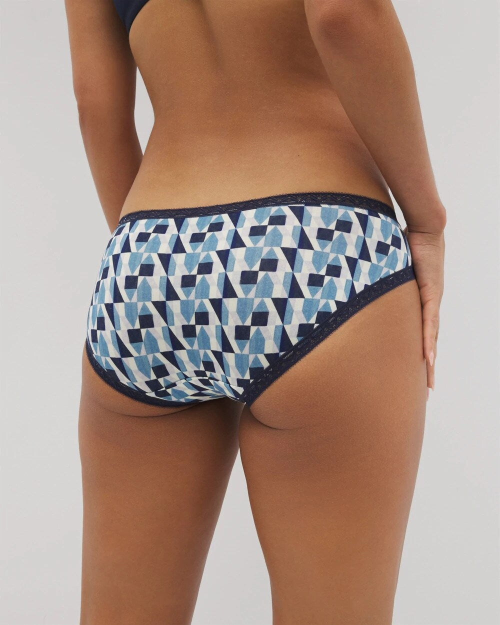 Soma Cotton Hipster Panty with Lace Trim