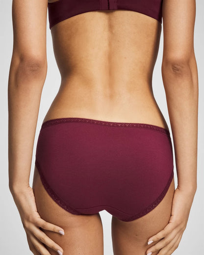 Soma Cotton Hipster Panty with Lace Trim