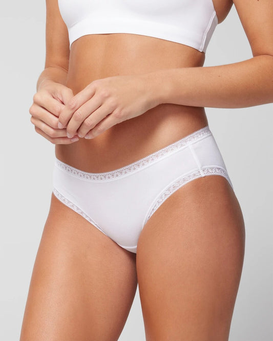 Soma Cotton Hipster Panty with Lace Trim