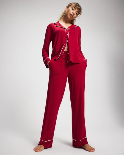 Soma Pajama Pant w/ Cuff and Piping