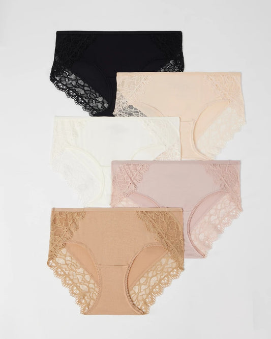 Soma Hipster Panty with Enchanting Lace 5 Pack