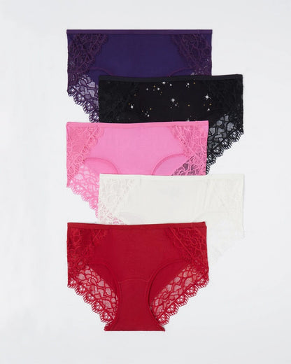 Soma Hipster Panty with Enchanting Lace 5 Pack