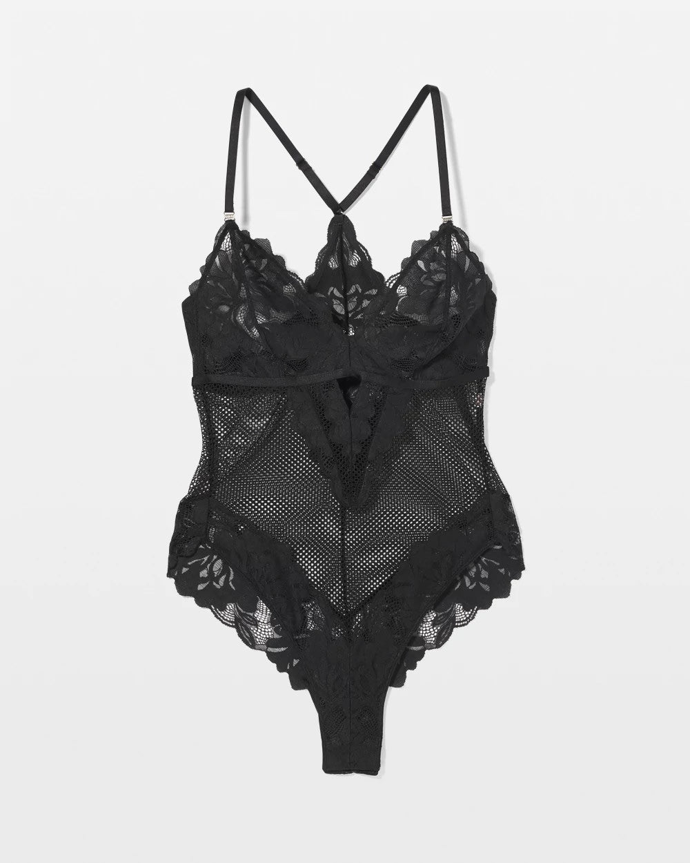 Soma Bodysuit with Mesh and Lace