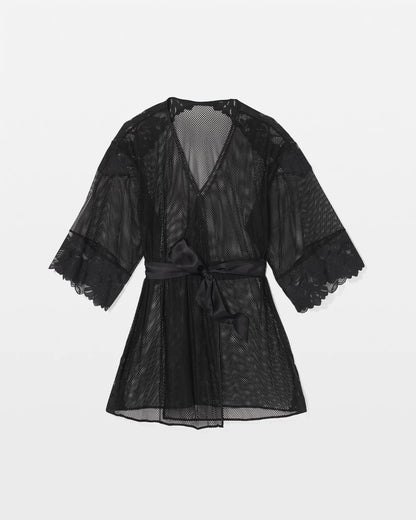 Soma Robe with Mesh and Lace