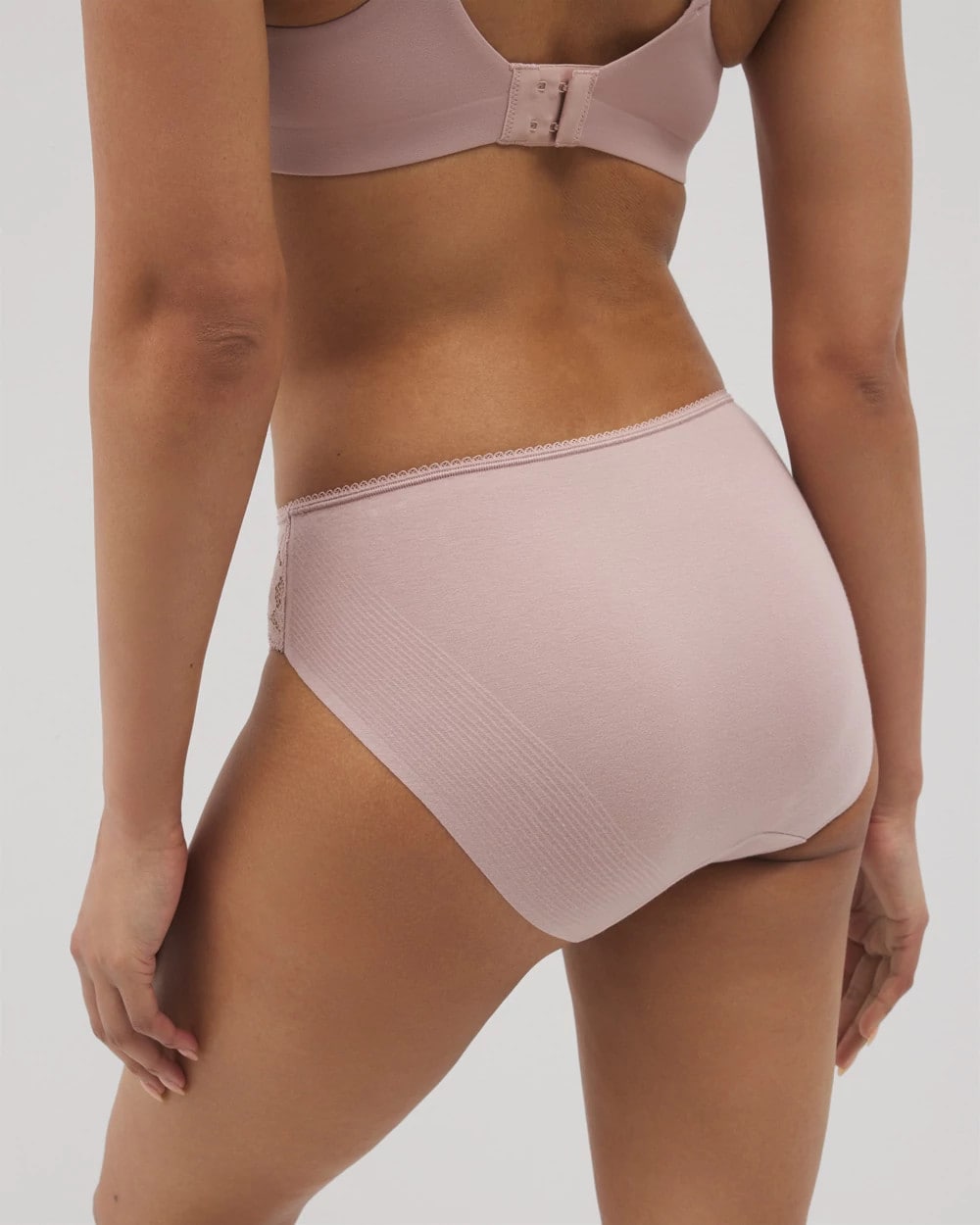 Soma Cotton Blend High-Leg Panty with Lace