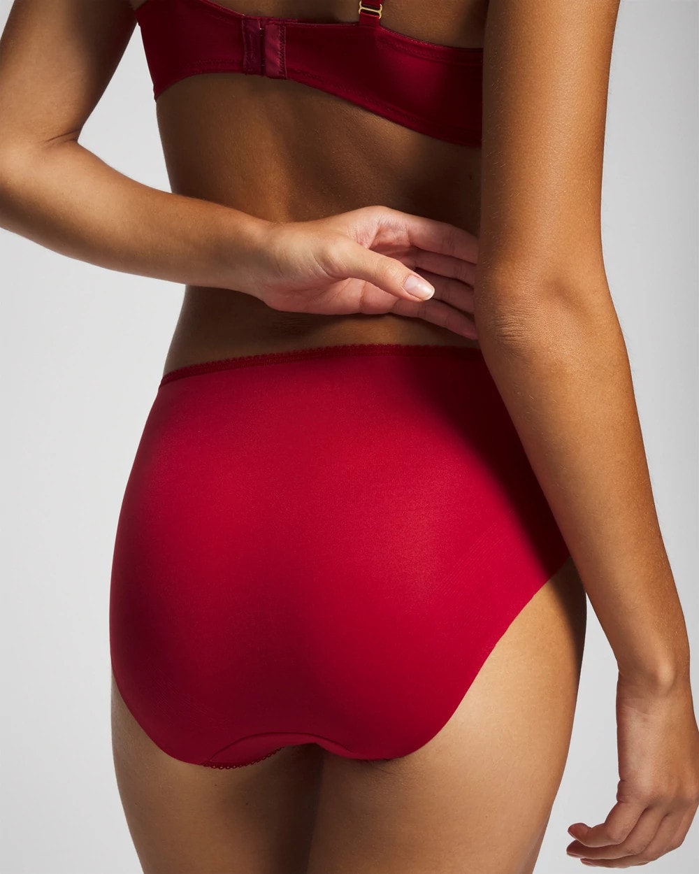 Soma High-Leg Brief Panty with Sensuous Lace