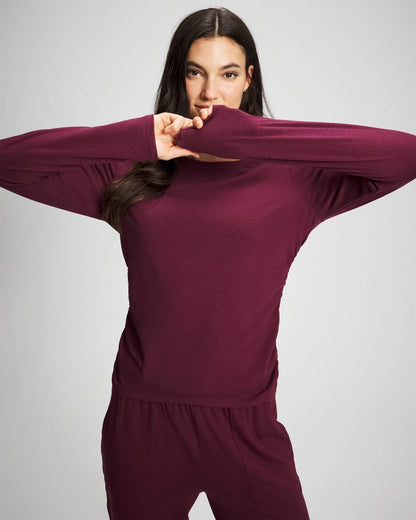 Soma Ruched Long Sleeve Pajama Tee