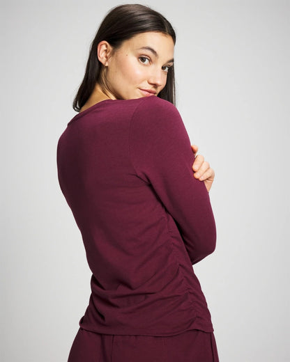 Soma Ruched Long Sleeve Pajama Tee