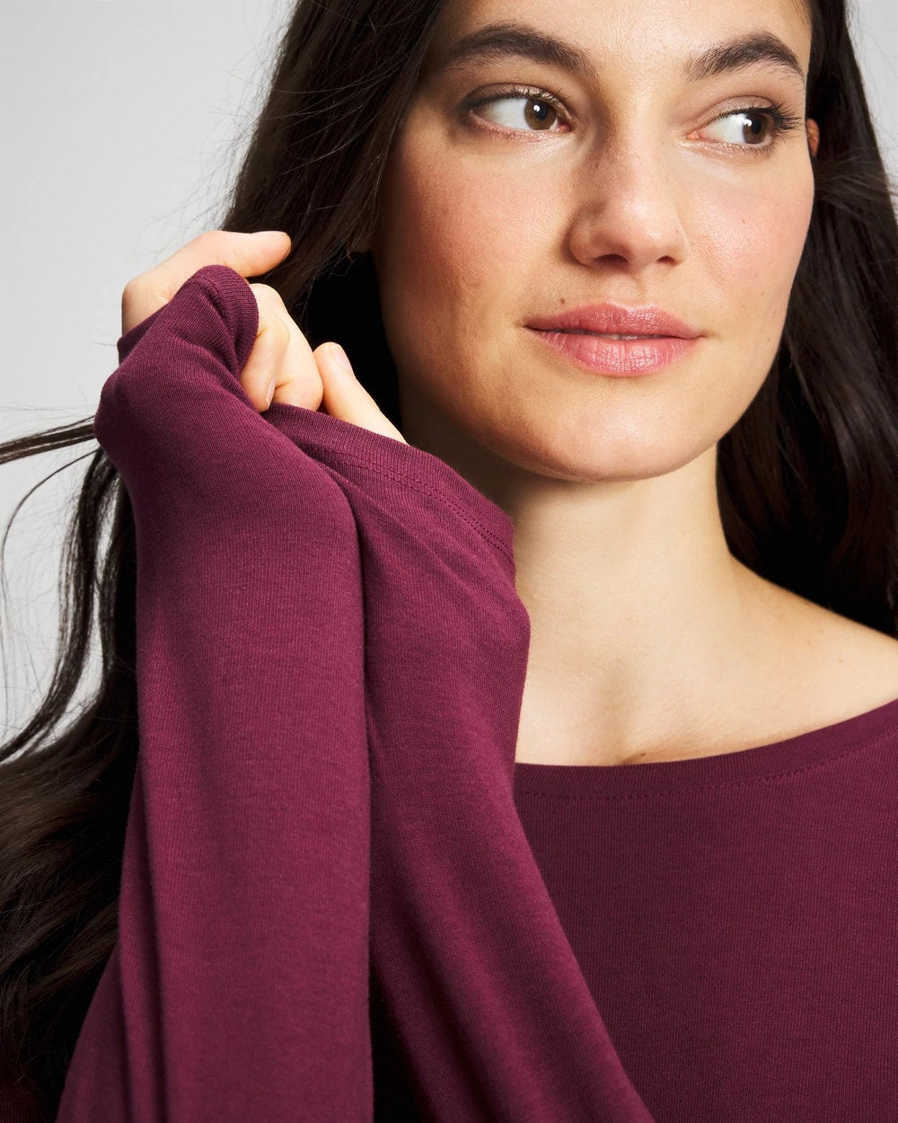 Soma Ruched Long Sleeve Pajama Tee