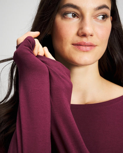 Soma Ruched Long Sleeve Pajama Tee