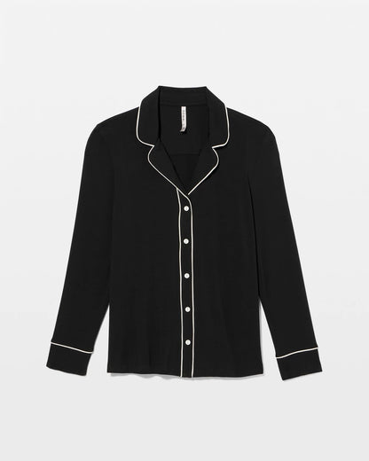 Soma Long-Sleeve Notch Collar Pajama Top