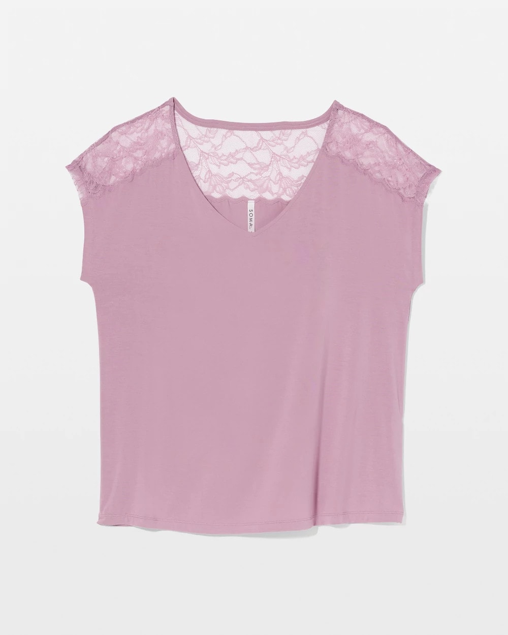 Soma Short Sleeve Lace Pajama Tee