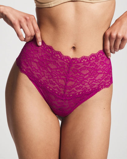 Soma High-Waist Thong Panty with Enchanting Lace