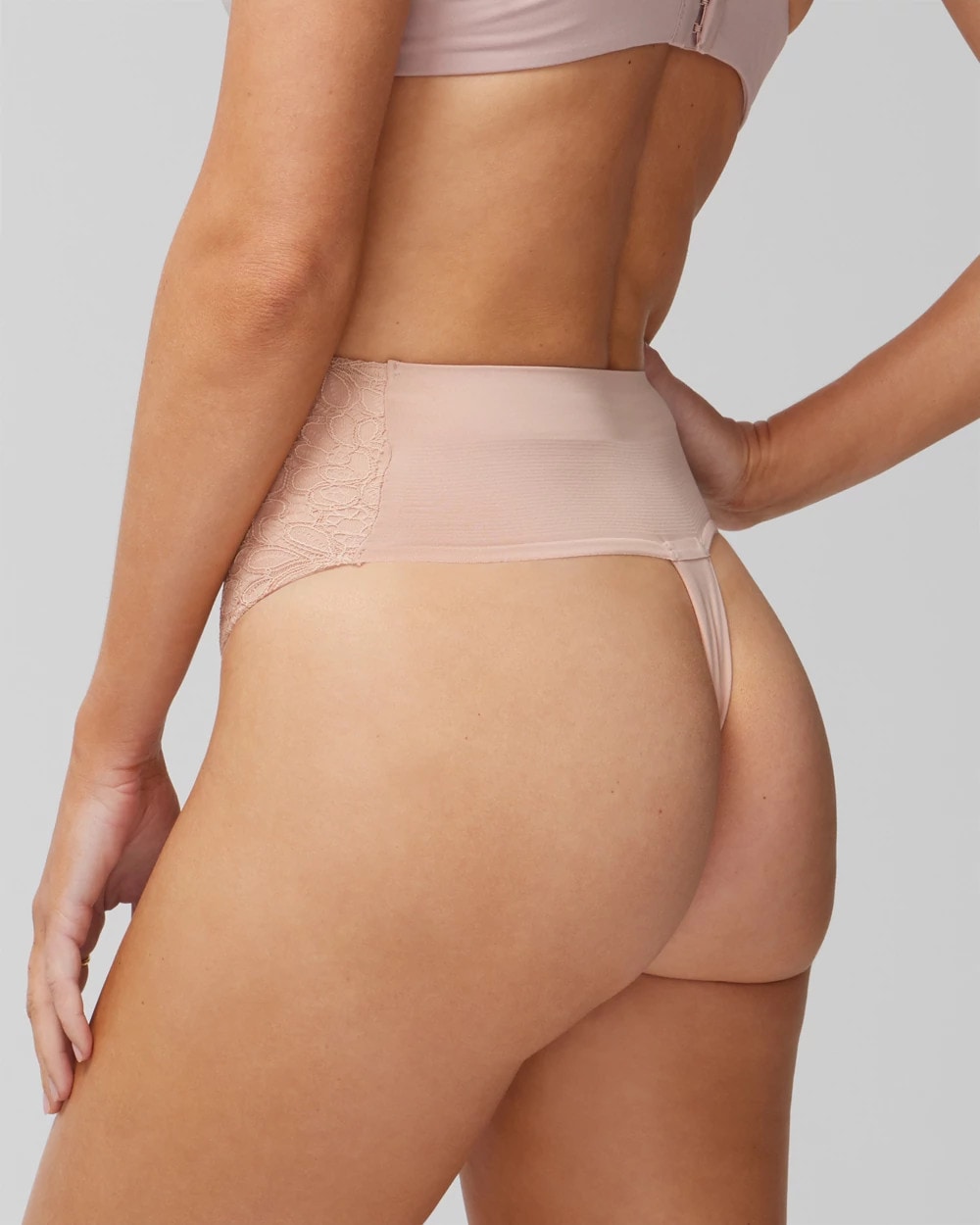Soma High-Waist Thong Panty With Lace