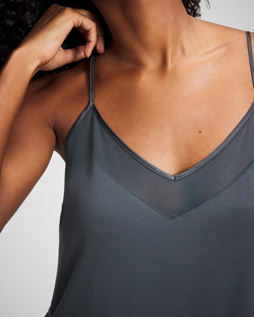 Soma Mesh Trim Chemise