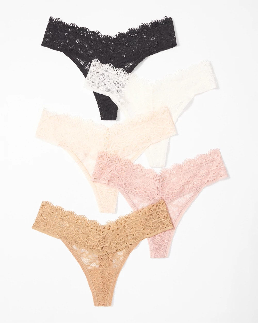 Soma Thong Panty with Enchanting Lace 5 Pack