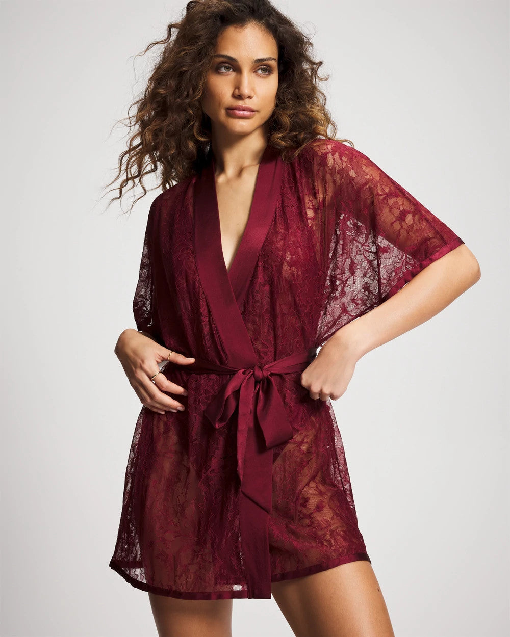 Soma Lace And Silk Robe