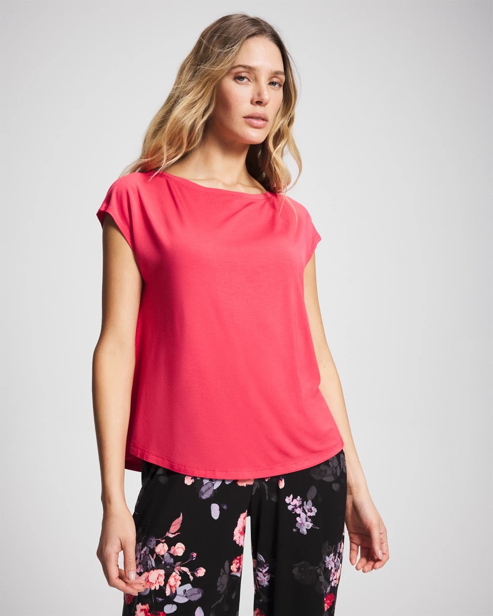 Soma Short Sleeve Boat Neck Top