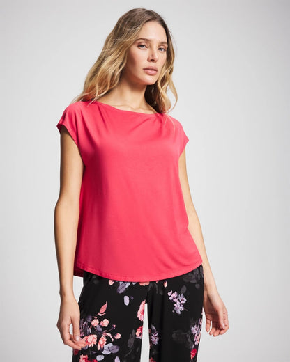 Soma Short Sleeve Boat Neck Top