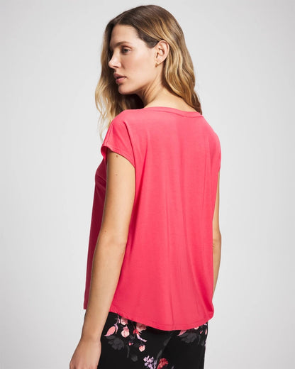Soma Short Sleeve Boat Neck Top