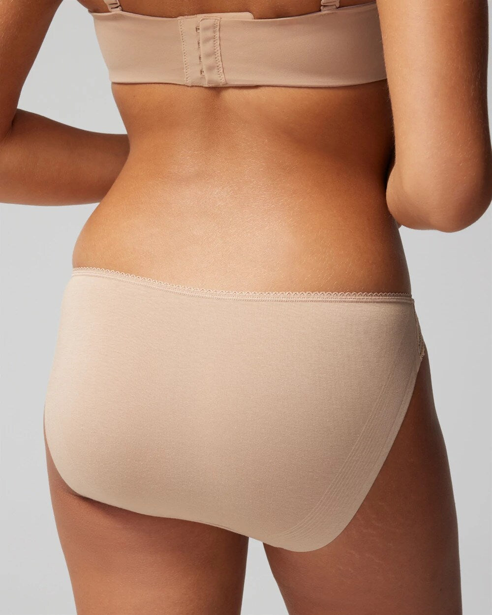 Soma Cotton Blend Bikini Panty with Lace