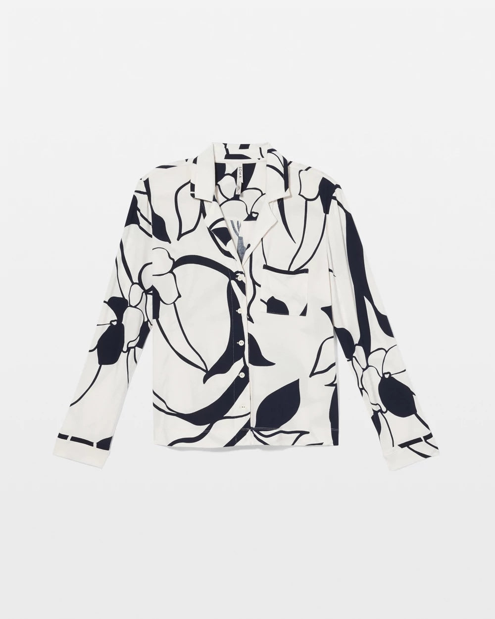 Soma Long-Sleeve Notch Collar Pajama Top